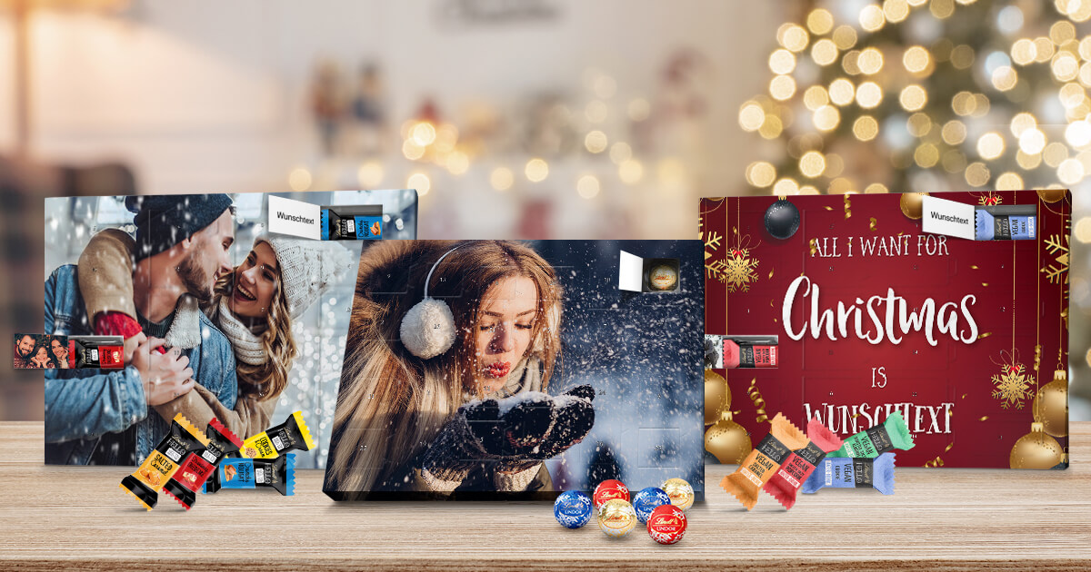 Personalisierte Lindt Foto-Adventskalender mit eigenem Foto gestalten